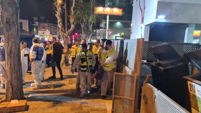 scene of Bnei Brak terror attack