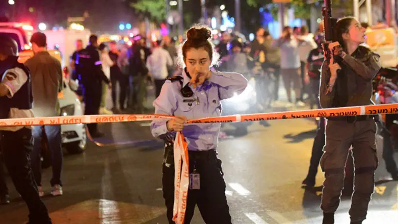 זירת הפיגוע בתל אביב