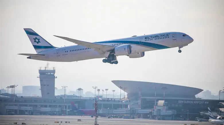 El Al aircraft takes off from Ben Gurion Airport