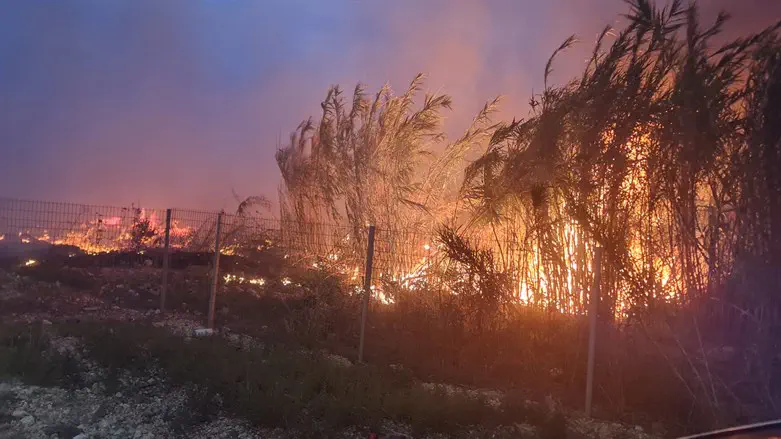 fire near Kiryat Shmona
