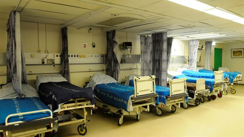 Empty hallways and hospital beds