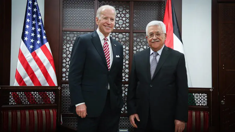 Joe Biden and Mahmoud Abbas