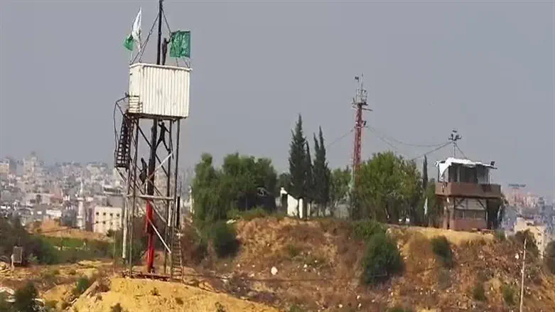 Hamas post across from Gaza envelope communities