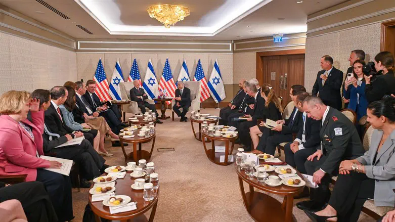 At the meeting between Pres. Biden and PM Lapid