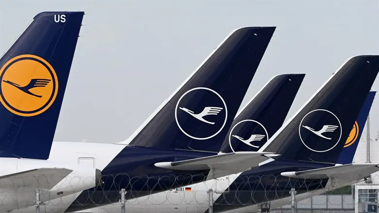 Lufthansa airplanes are parked at the Franz-Josef-Strauss airport in Munich