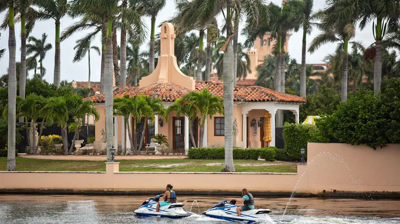 A view of former President Donald Trump's Mar-a-Lago property, which was raided 