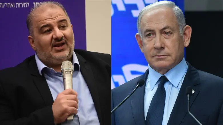 Mansour Abbas and Benjamin Netanyahu