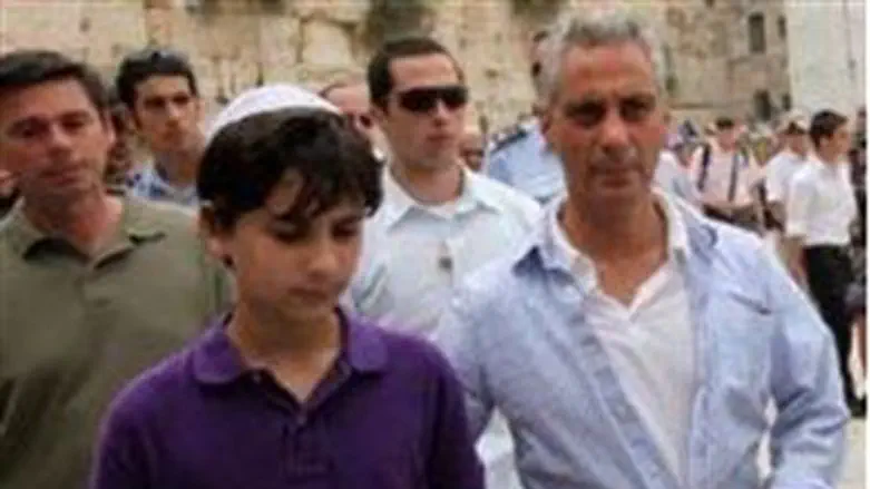 Emanuel and son Zach on visit to Israel