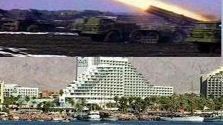 Katyusha rocket and Eilat hotel