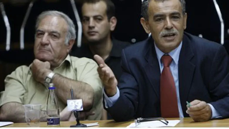 Zahalka (right) in the Knesset
