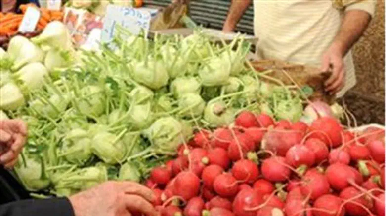 Vegetable prices rose in December