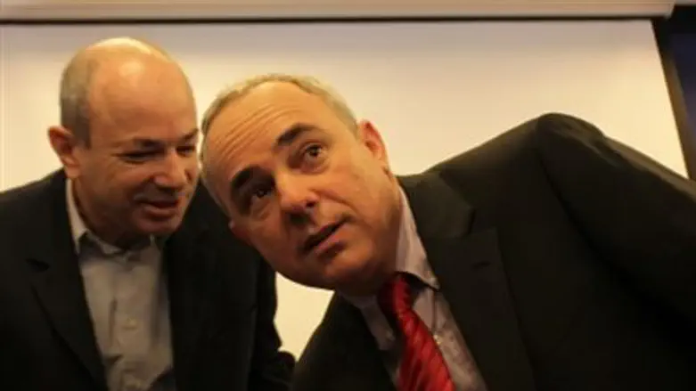 Minister Steinitz (at right), file photo.