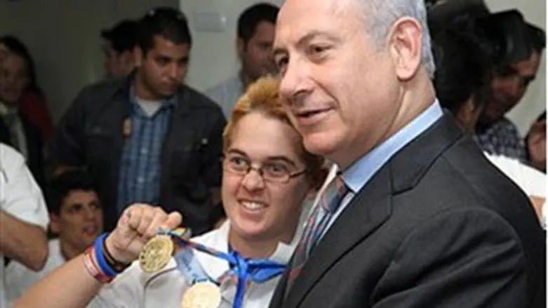 Netanyahu and special athletes