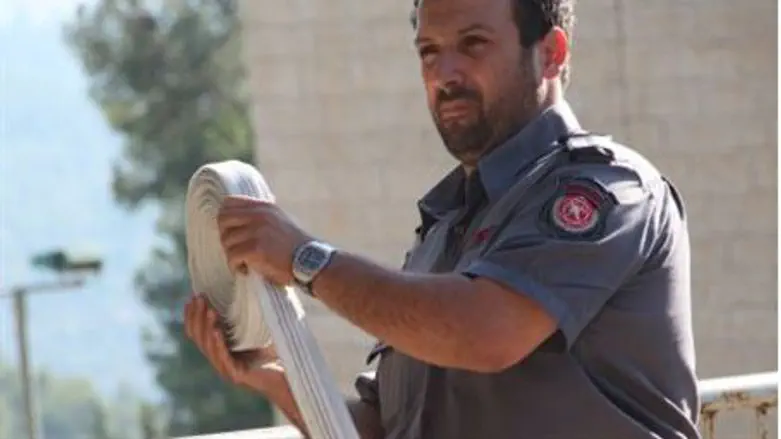 Fireman at Jerusalem fire