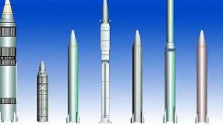 Iranian and Korean-made missiles