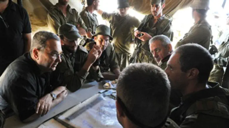 Barak with commanders