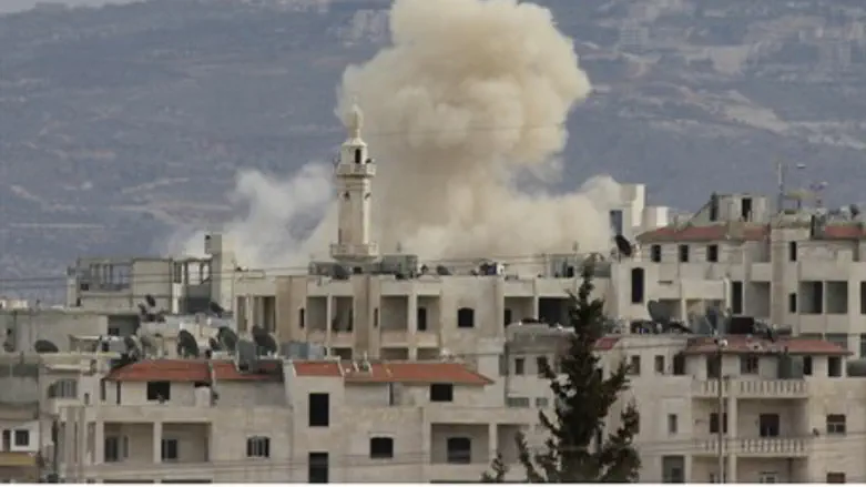 Syrian Air Force strike in Idlib (file)