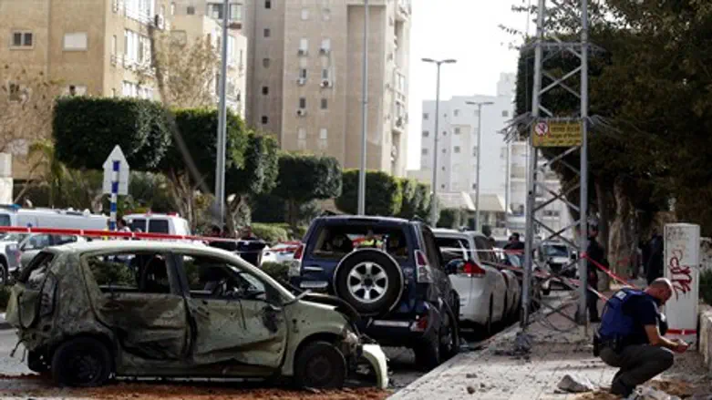 Aftermath of rocket attack in Ashdod