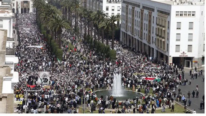 Moroccans protest Israeli presence in Rabat