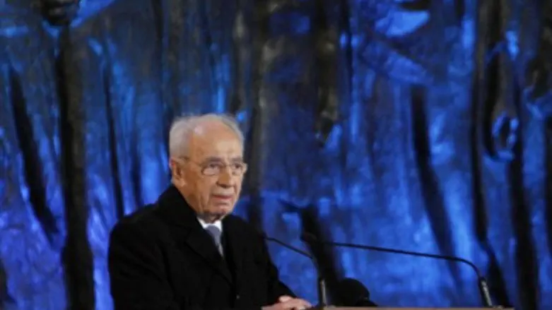President Shimon Peres at Holocaust Ceremony