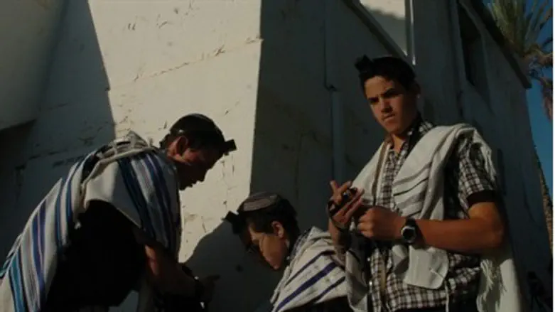 Jews praying at synagogue