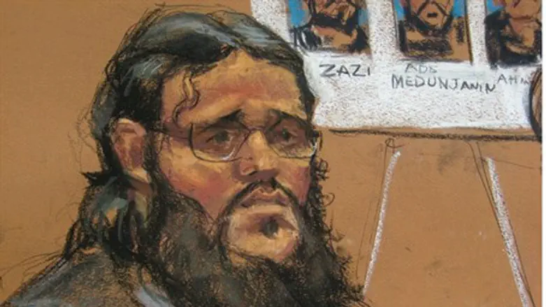 Adis Medunjanin in courtroom sketch