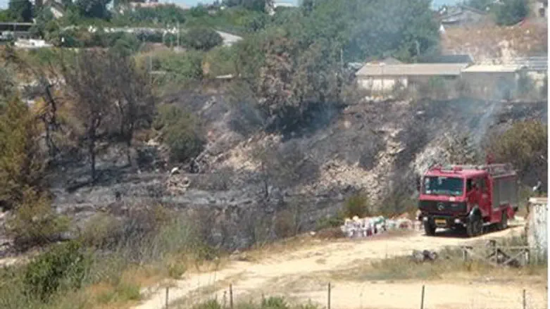 Fire at Aminadav, near Jerusalem