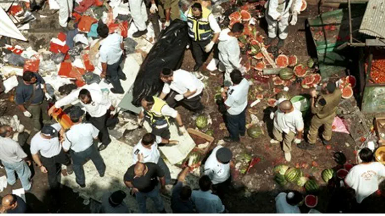 Aftermath of suicide bombing (file)