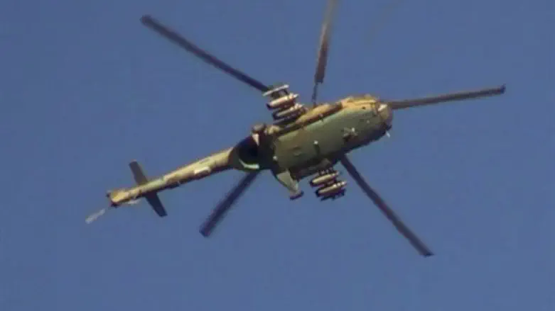 Syrian military helicopter