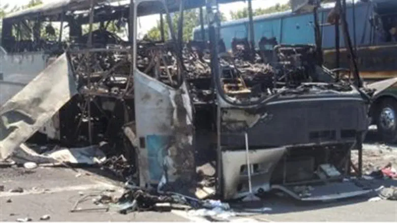 Bus destroyed in Burgas attack