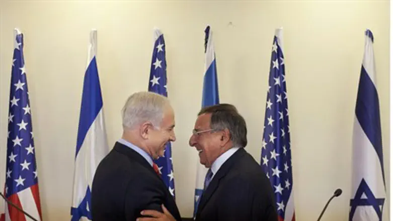 Binyamin Netanyahu, Leon Panetta in Jerusalem