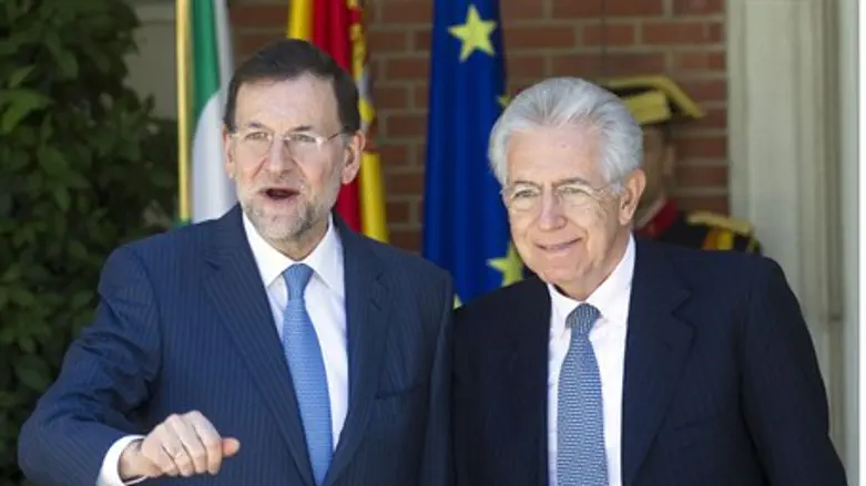 Monti with Spanish PM Rajoy