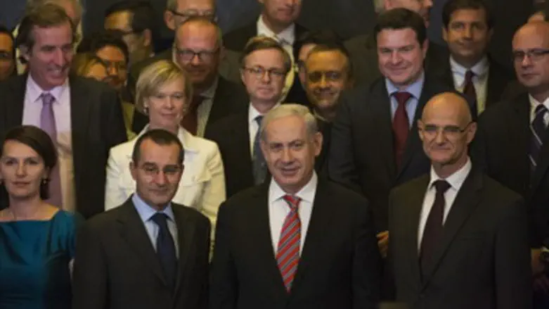 Netanyahu and EU diplomats