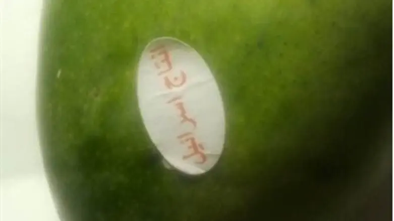 Warning in Arabic on mango found in Gilo