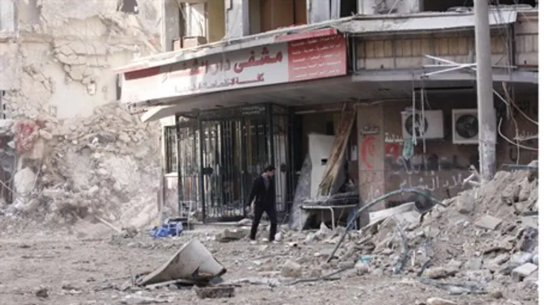  Damage at Dar al Shifa hospital in Aleppo