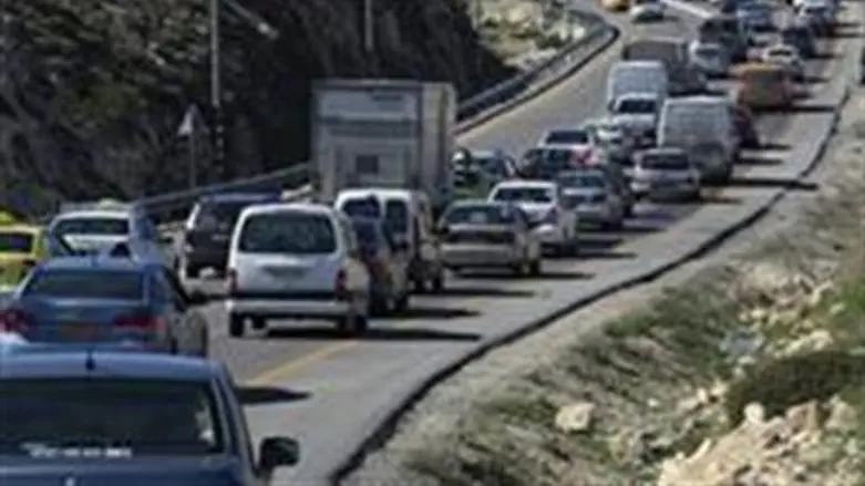 Traffic jam on Highway 60