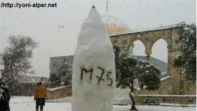 M75  snow missile, near Temple Mount