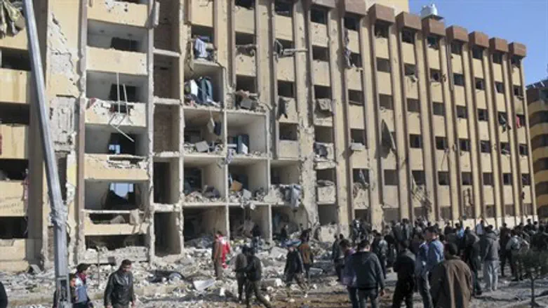 Site of University of Aleppo explosion