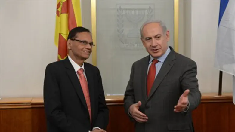 Prime Minister Binyamin Netanyahu meets Sri L