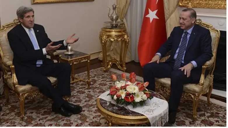 U.S. Secretary of State John Kerry meets Turk