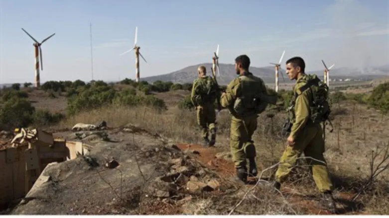 IDF patrol in Golan Heights