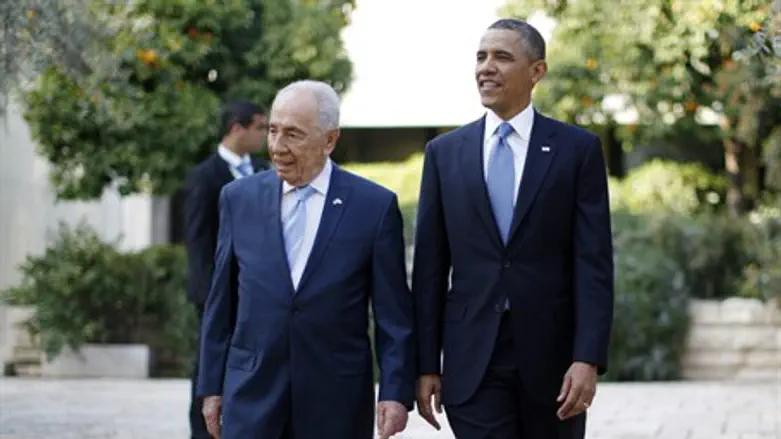 Peres and Obama in Jerusalem