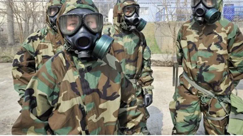 Soldiers of the US Army's 23rd Chemical Batta