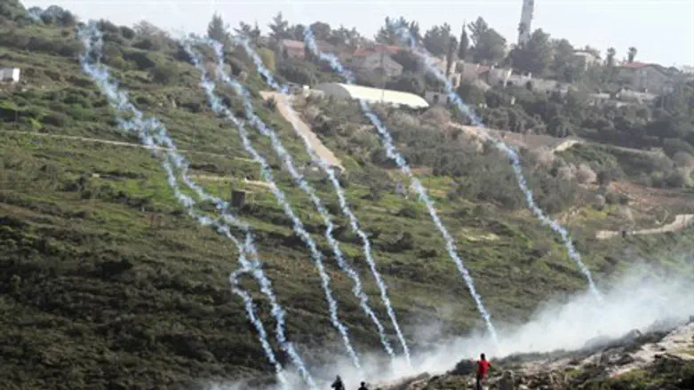 Tear gas near Israeli community