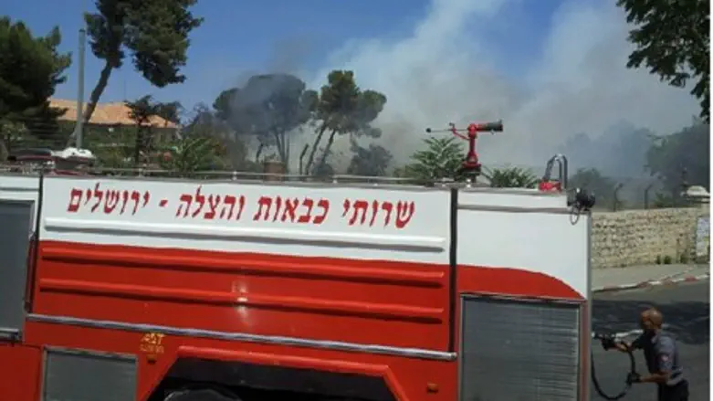 Jerusalem fire truck