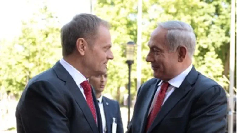 Netanyahu  and Tusk in Poland