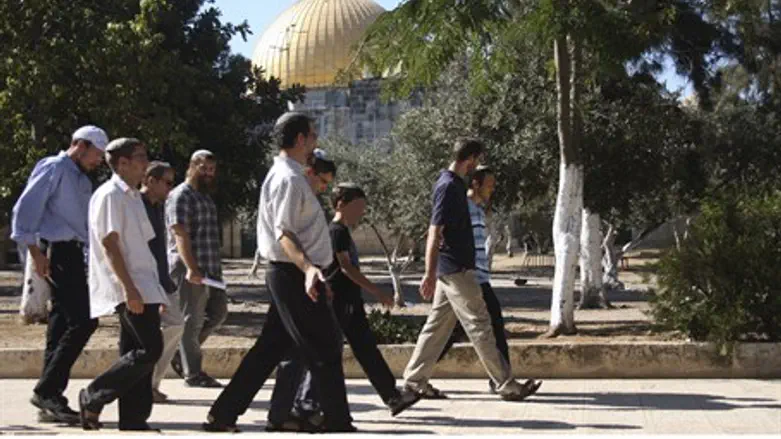 Jewish visitors on the Temple Mount