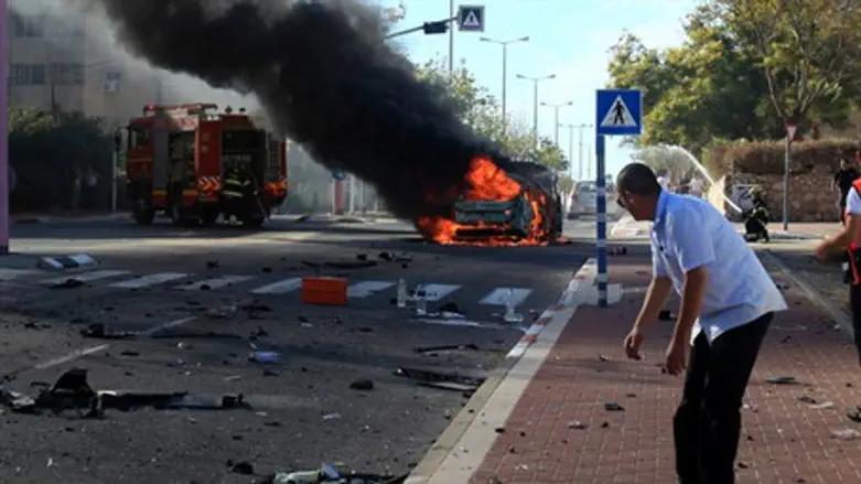 Aftermath of Ashkelon car bombing