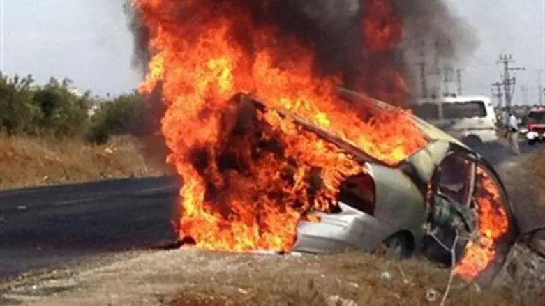 The Choory family's car goes up in flames