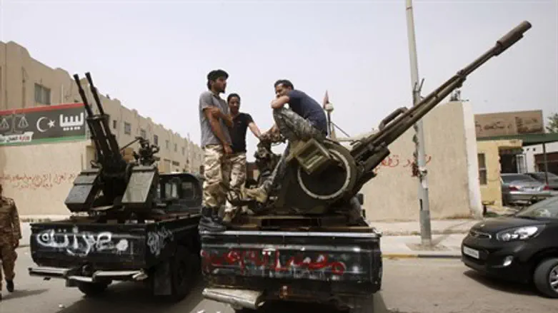 Militiamen in Tripoli, Libya (illustration)